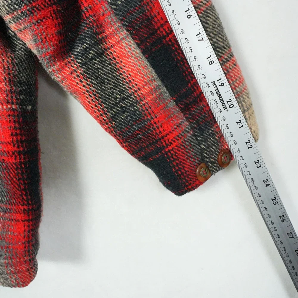 Urban Equipment Country‎ Plaid Wool Blend Lined Oversized Jacket Men Size Small